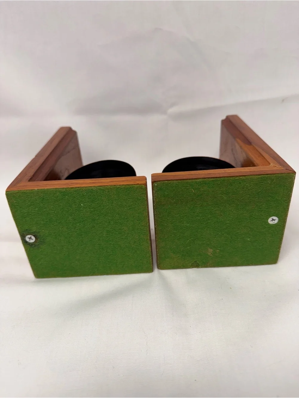 Handcrafted Copper & Wood Bookends - Brown Copper Accent Trinidad